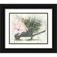 thumbnail image 1 of Norkus, Julie 14x12 Black Ornate Wood Framed with Double Matting Museum Art Print Titled - Flower Market Wheelbarrow, 1 of 4