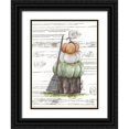 thumbnail image 1 of Norkus, Julie 15x18 Black Ornate Wood Framed with Double Matting Museum Art Print Titled - Raking Leaves, 1 of 4