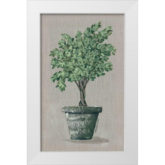 Norkus, Julie 16x24 White Modern Wood Framed Museum Art Print Titled - Asymmetrical Topiary