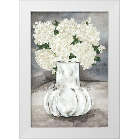 Norkus, Julie 17x24 White Modern Wood Framed Museum Art Print Titled - Snowball Hydrangea