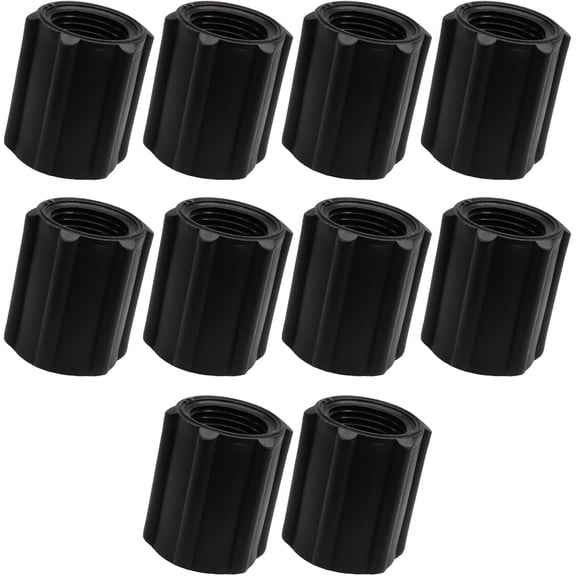 Norlix 10 Pcs 1/2 Inch Double Female Coupling, NPT Pipe Fitting