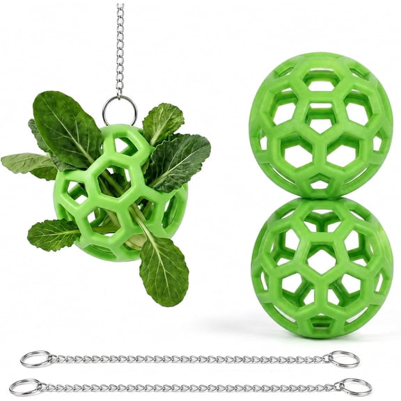 Norlix 2 Pcs Foraging Ball for Rabbits Hamsters Turtles Reptile, Enrichment Toy