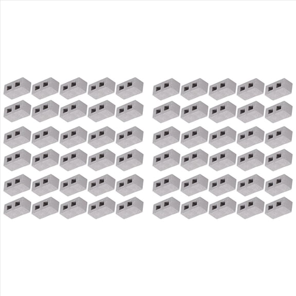 Norlix 60 Pack 1/12 Scale Miniature Cinder Block Bricks 0.75x0.35x0.35 In Pottery Clay Dollhouse Bricks Gray