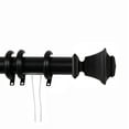thumbnail image 1 of Contemporary Home Living 92.5" Black Decorative Traverse Rod with G-Shaped Rings, 1 of 2