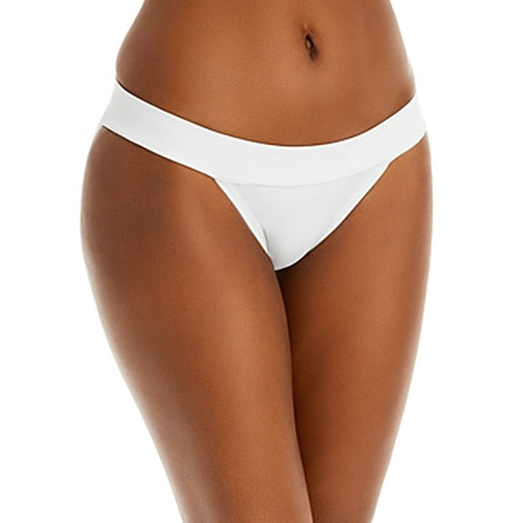 Norma Kamali Women's Banded Swim Bottom Separates Swimsuit (L, White)