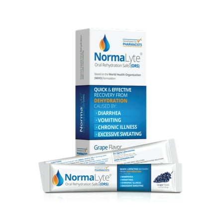 NormaLyte Grape Flavor Oral Rehydration Salts (ORS), 0.37 oz, 6 count