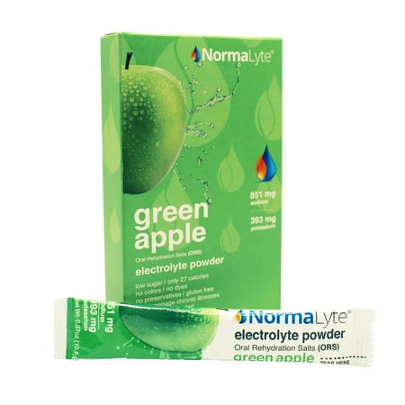 NormaLyte Green Apple Flavor Oral Rehydration Salts, 0.37 oz, 6 pack