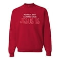 thumbnail image 1 of Normal Isnâ€™t Coming Back Jesus Is Inspirational/Christian Unisex Crewneck Graphic Sweatshirt, Red, X-Large, 1 of 5