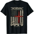 thumbnail image 1 of Normal Isn't Coming Back Jesus Is Revelation American Flag T-Shirt, 1 of 4