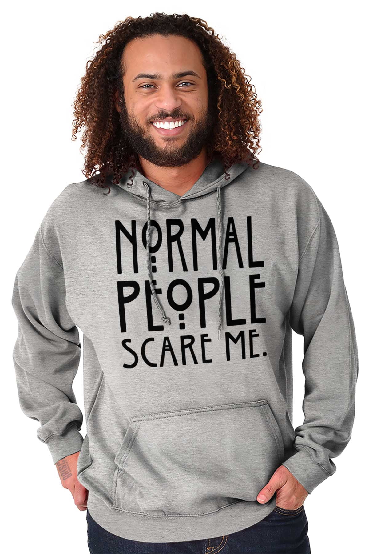 Normal People Scare Me Tales Horror Unisex Plus Fleece Graphic Hoodie ...