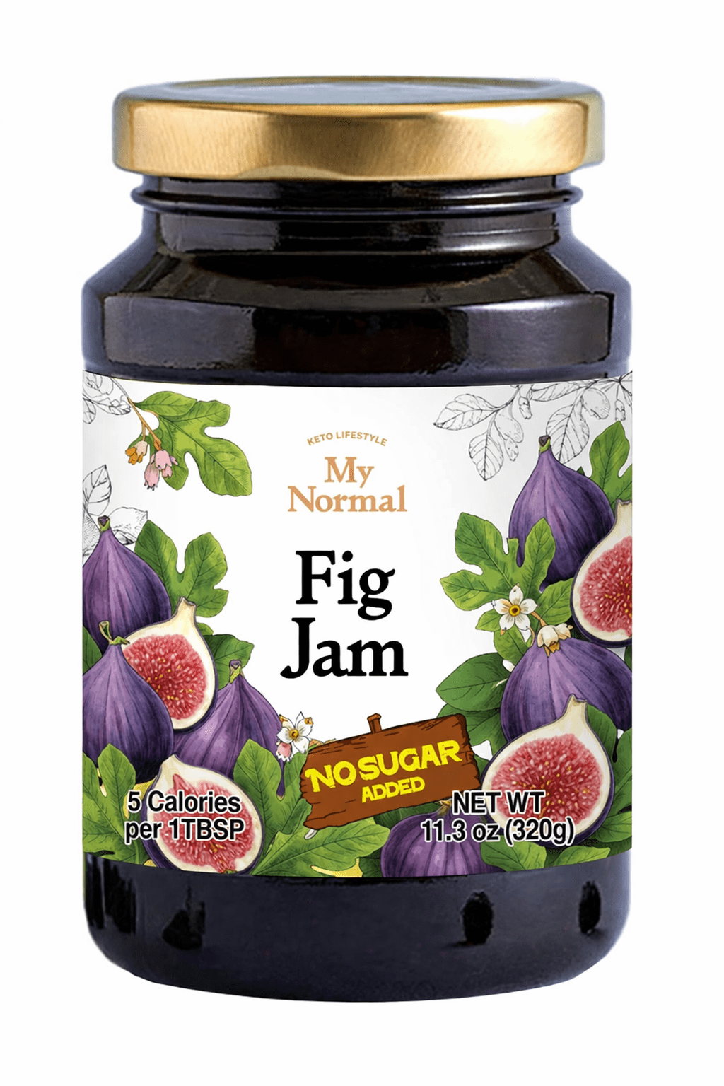 My Normal Low Calorie Apple Cinnamon Jam, 320g, Allulose, All