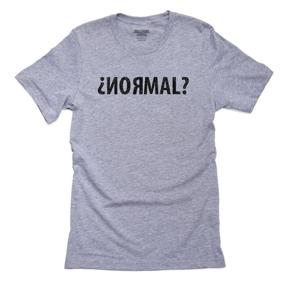 Normal - With Upside Down and Regular Question Mark Men's Grey T-Shirt