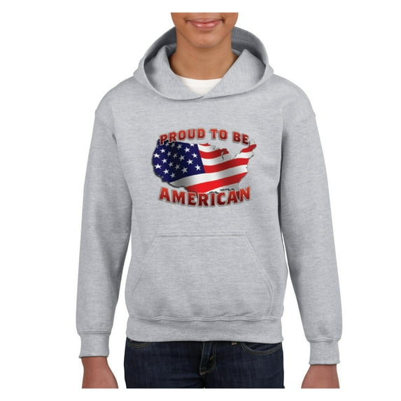 Normal is Boring - Big Boys Hoodies and Sweatshirts, up to Big Boys Size 24 - American Proud to Be US Flag