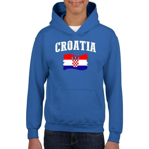 Normal is Boring - Big Boys Hoodies and Sweatshirts, up to Big Boys Size 24 - Croatia Flag