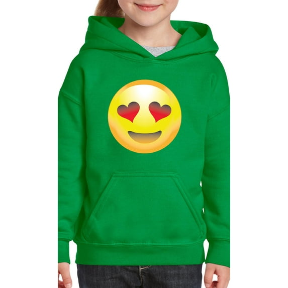 Normal is Boring - Big Boys Hoodies and Sweatshirts, up to Big Boys Size 24 - Emoji Heart-Shaped Eyes