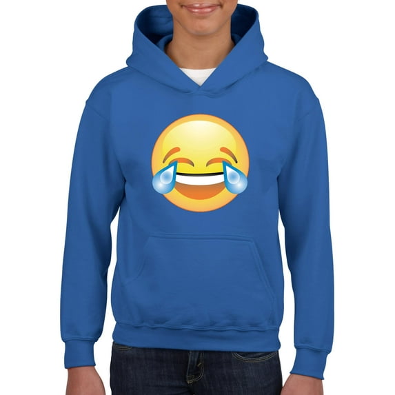 Normal is Boring - Big Boys Hoodies and Sweatshirts, up to Big Boys Size 24 - Emoji Laughing Tears