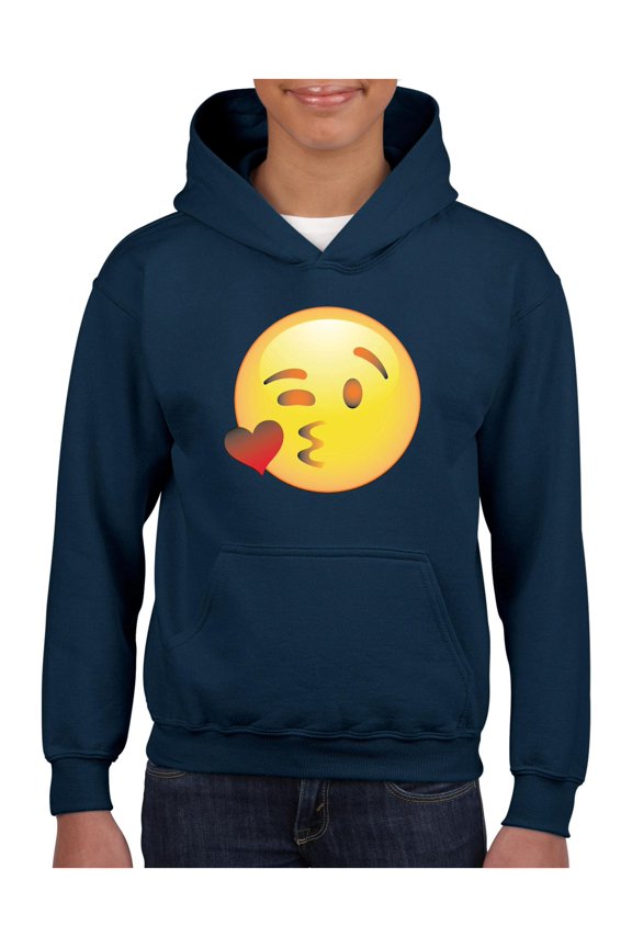 - Big Boys Hoodies and Sweatshirts, up to Big Boys Size 24 - Emoji Winky Face