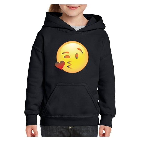 Normal is Boring - Big Boys Hoodies and Sweatshirts, up to Big Boys Size 24 - Emoji Winky Face