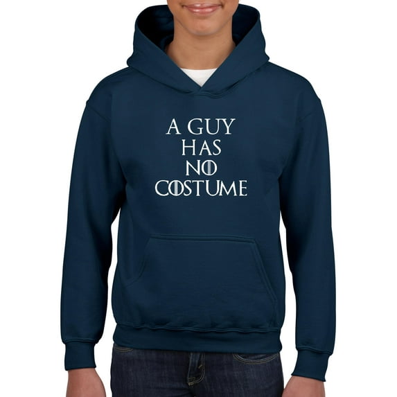 Normal is Boring - Big Boys Hoodies and Sweatshirts, up to Big Boys Size 24 - Halloween Costume Guy Has No Costume