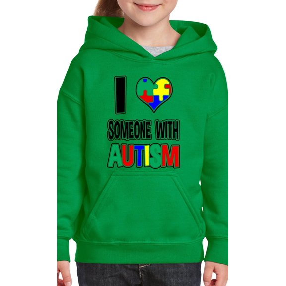 Normal is Boring - Big Boys Hoodies and Sweatshirts, up to Big Boys Size 24 - I Love Someone With Autism
