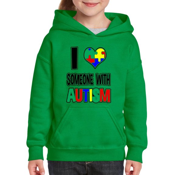 Normal is Boring - Big Boys Hoodies and Sweatshirts, up to Big Boys Size 24 - I Love Someone With Autism