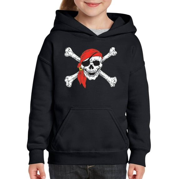 Normal is Boring - Big Boys Hoodies and Sweatshirts, up to Big Boys Size 24 - Jolly Roger Skull & Crossbones