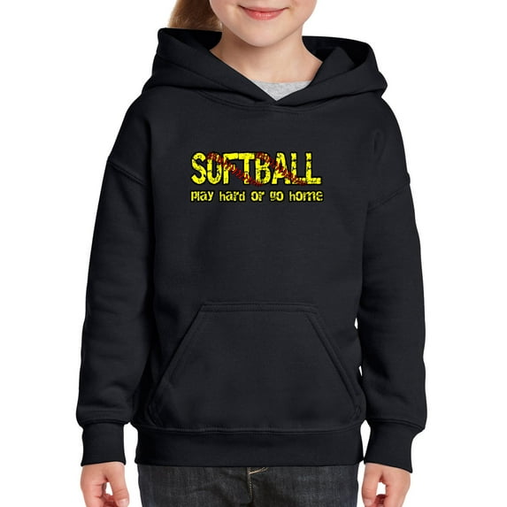 Normal is Boring - Big Boys Hoodies and Sweatshirts, up to Big Boys Size 24 - Softball Play Hard or Go Home