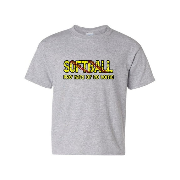 IWPF - Big Boys T-Shirts and Tank Tops - Softball Play Hard or Go Home