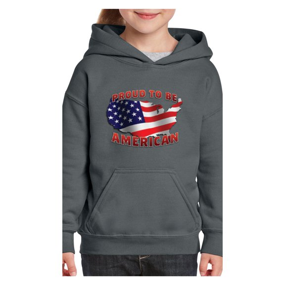Normal is Boring - Big Girls Hoodies and Sweatshirts, up to Big Girls Size 24 - American Proud to Be US Flag