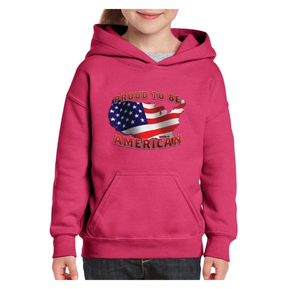 Normal is Boring - Big Girls Hoodies and Sweatshirts, up to Big Girls Size 24 - American Proud to Be US Flag