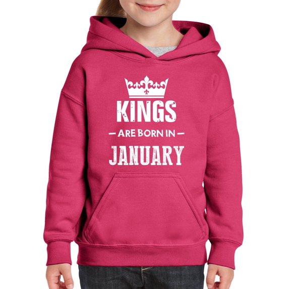 NIB - Big Girls Hoodies and Sweatshirts - Birthday Gift Kings Are Born In January