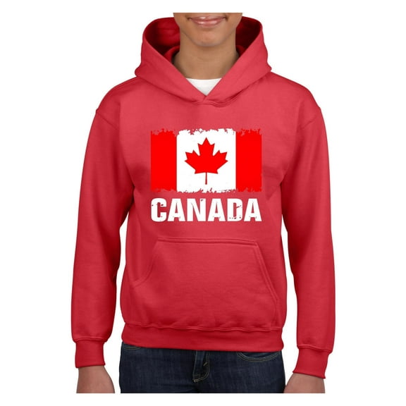 Normal is Boring - Big Girls Hoodies and Sweatshirts, up to Big Girls Size 24 - Canada Flag