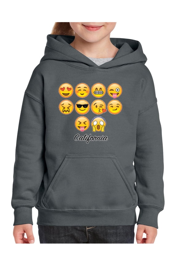 - Big Girls Hoodies and Sweatshirts, up to Big Girls Size 24 - Emoji Winky Face