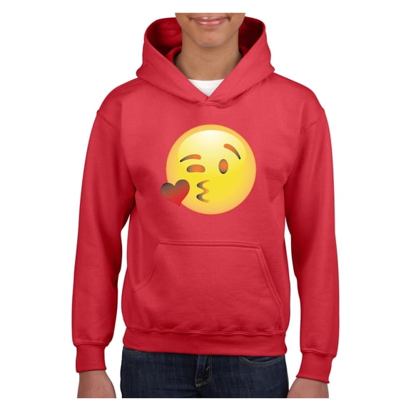 Normal is Boring - Big Girls Hoodies and Sweatshirts, up to Big Girls Size 24 - Emoji Winky Face