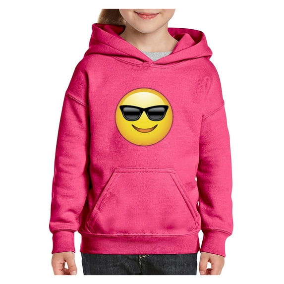 NIB - Big Girls Hoodies and Sweatshirts - Emoji with Sunglasses