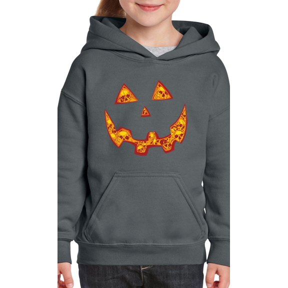 NIB - Big Girls Hoodies and Sweatshirts - Halloween Costume Pumpkin Face