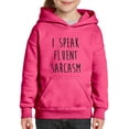 thumbnail image 1 of Normal is Boring - Big Girls Hoodies and Sweatshirts, up to Big Girls Size 24 - I Speak Fluent Sarcasm, 1 of 5