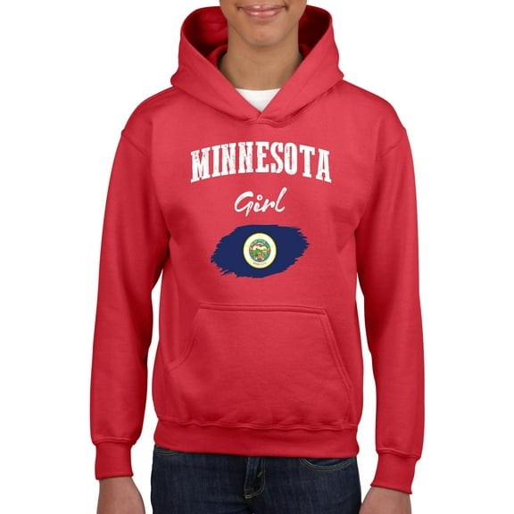 Normal is Boring - Big Girls Hoodies and Sweatshirts, up to Big Girls Size 24 - Minnesota Girl