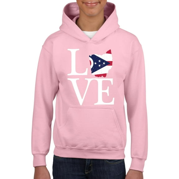 Normal is Boring - Big Girls Hoodies and Sweatshirts, up to Big Girls Size 24 - Ohio Flag