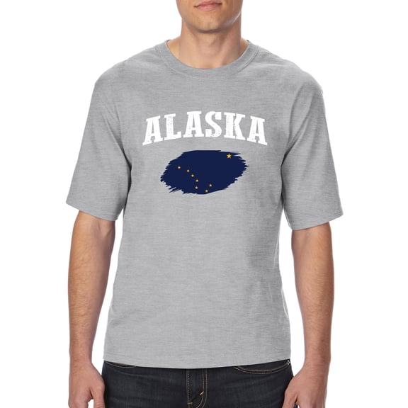 Normal is Boring - Big Men's T-Shirt, up to Tall Size 3XLT - Alaska Flag