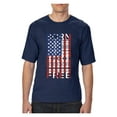 thumbnail image 1 of Normal is Boring - Big Men's T-Shirt, up to Tall Size 3XLT - American Flag 4th of July, 1 of 5