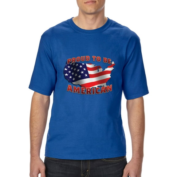 Normal is Boring - Big Men's T-Shirt, up to Tall Size 3XLT - American Proud to Be US Flag