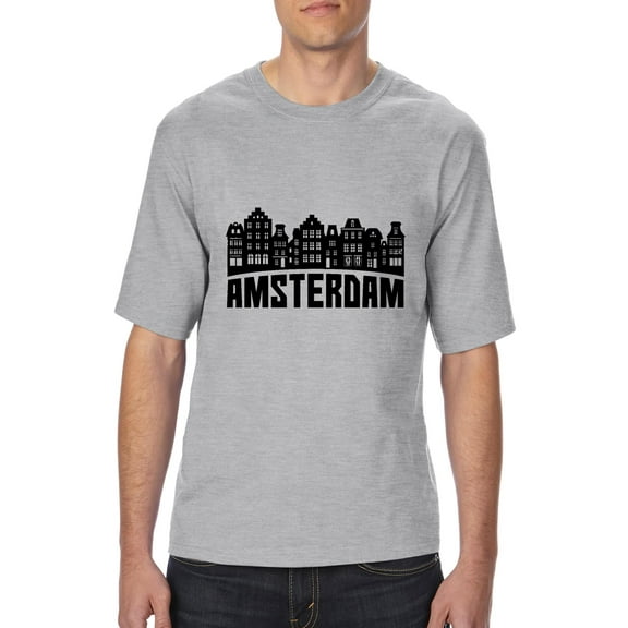 Normal is Boring - Big Men's T-Shirt, up to Tall Size 3XLT - Amsterdam