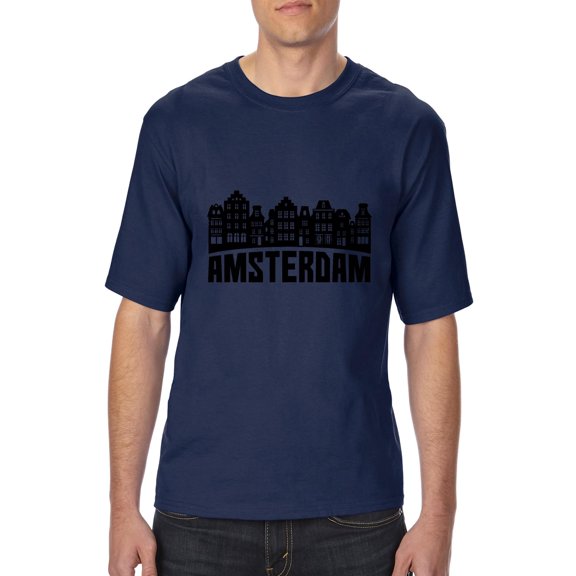 Normal is Boring - Big Men's T-Shirt, up to Tall Size 3XLT - Amsterdam