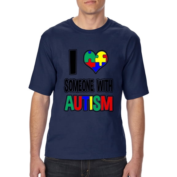 Normal is Boring - Big Men's T-Shirt, up to Tall Size 3XLT - Autism Awareness