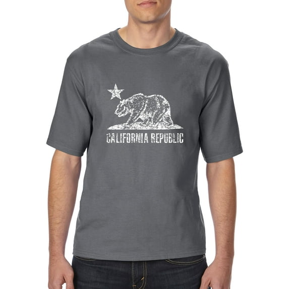 Normal is Boring - Big Men's T-Shirt, up to Tall Size 3XLT - California Bear