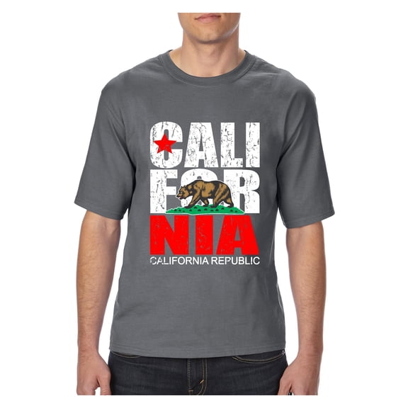 Normal is Boring - Big Men's T-Shirt, up to Tall Size 3XLT - California Cali