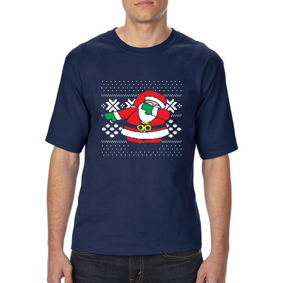 Normal is Boring - Big Men's T-Shirt, up to Tall Size 3XLT - Christmas Dancing Santa
