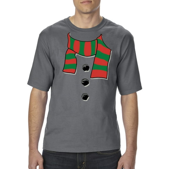 Normal is Boring - Big Men's T-Shirt, up to Tall Size 3XLT - Christmas Snowman Scarf