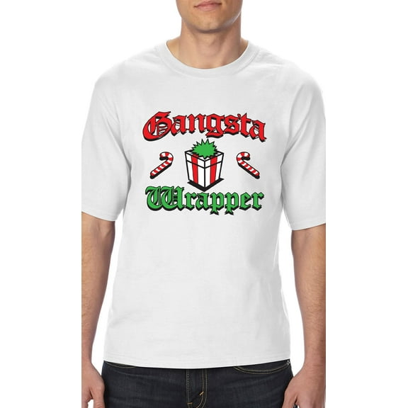 Normal is Boring - Big Men's T-Shirt, up to Tall Size 3XLT - Christmas Wrapper